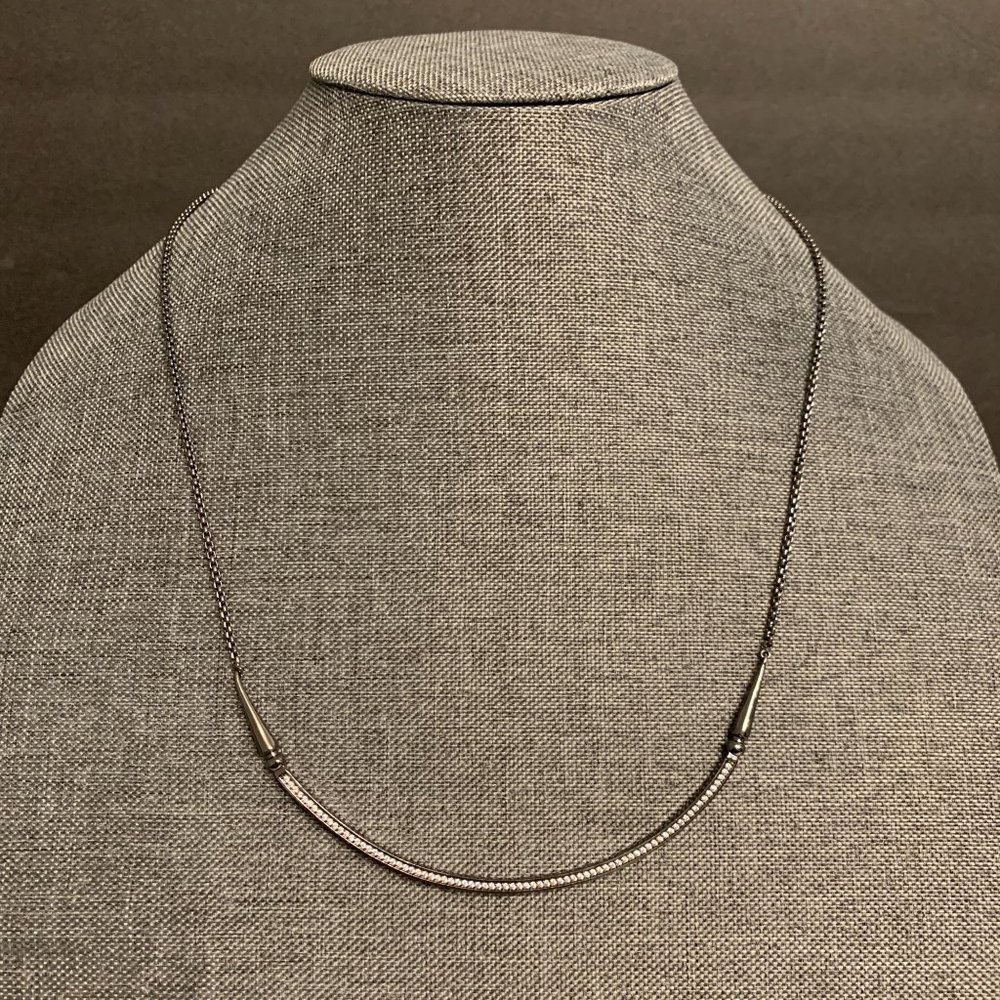 Kendra Scott 'Scottie' Adjustable Pendant Necklace Hematite Metal White … - Picture 2 of 11